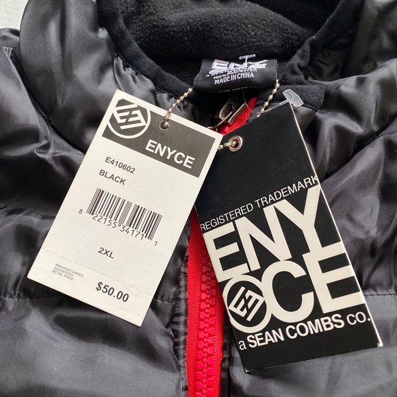 Men’s Black & Red ENYCE Puffer Vest (Sean Combs Co.) (Sean John) (P. Diddy) - Picture 6 of 8